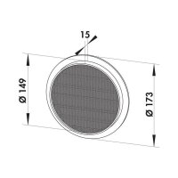 Naber COMPAIR® System Ø 150 M-ZULRG Zuluft-Rundgitter weiß