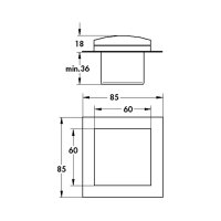 WIPO Mira ES1 mit Blende, Einbausteckdosenelemente