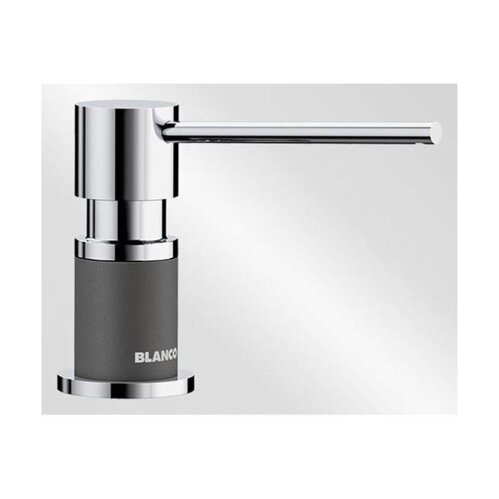 BLANCO Spülmittelspender LATO Silgranit-Look zweifarbig felsgrau/chrom