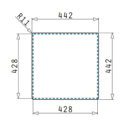 Pyramis Einbaubecken Astris Colora (40x40) 1 B