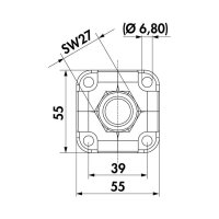 Naber Water Box, Verteiler, verchromt
