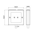 Energie Box / Power-Splitter / Verteiler für Küchen-Einbaugeräte, Kabellängen 2m/2m/2m