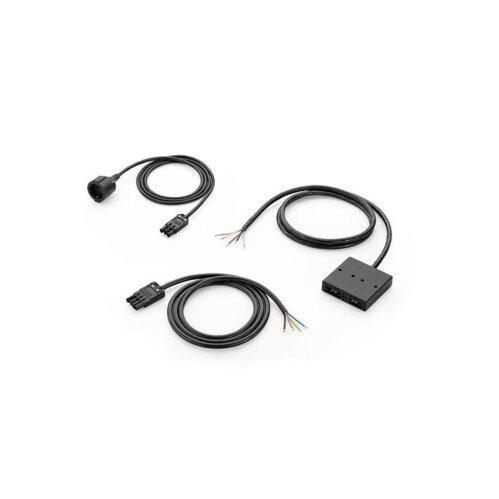 Energie Box / Power-Splitter / Verteiler für Küchen-Einbaugeräte, Kabellängen 5m/5m/2m
