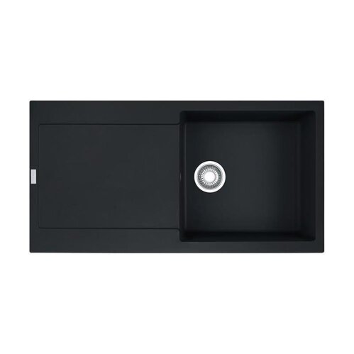 Franke Einbauspüle Maris MRG 611-97 Fragranit+ Black Matt, Excenterbetätigung (Druckknopf)