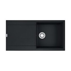 Franke Einbauspüle Maris MRG 611-97 Fragranit+ Black Matt, Excenterbetätigung (Druckknopf)