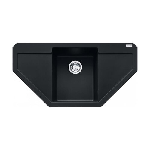 Franke Einbauspüle Maris MRG 612-97 E Fragranit+ Black Matt, Excenterbetätigung (Druckknopf)