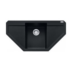 Franke Einbauspüle Maris MRG 612-97 E Fragranit+ Black Matt, Excenterbetätigung (Druckknopf)