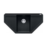 Franke Einbauspüle Maris MRG 612-97 E Fragranit+ Black Matt, Excenterbetätigung (Druckknopf)