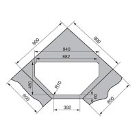 Franke Einbauspüle Maris MRG 612-97 E Fragranit+ Black Matt, Excenterbetätigung (Druckknopf)