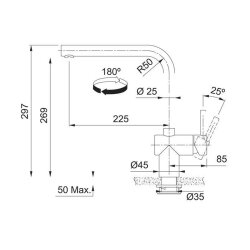 Franke Küchenarmatur Atlas Neo Sensor Festauslauf Industrial Black
