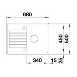 BLANCO Einbauspüle ZIA 45 S Compact Silgranit schwarz