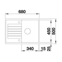 BLANCO Einbauspüle ZIA 45 S Compact Silgranit schwarz