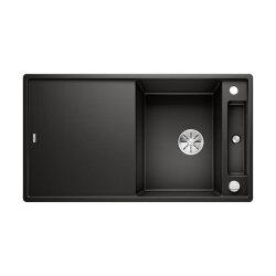 BLANCO Einbauspüle AXIA III 5 S Silgranit mit Holzschneidbrett, InFino, schwarz