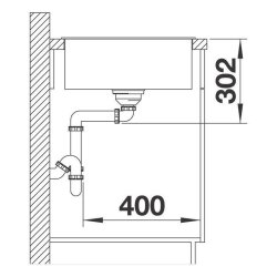 BLANCO Einbauspüle AXIA III 5 S Silgranit mit Holzschneidbrett, InFino, schwarz