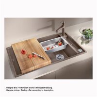 BLANCO Einbauspüle AXIA III 5 S Silgranit mit Holzschneidbrett, InFino, schwarz