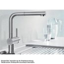 BLANCO Küchenarmatur LINUS-S Hebel rechts Einhebelmischer PVD Steel | Hochdruck