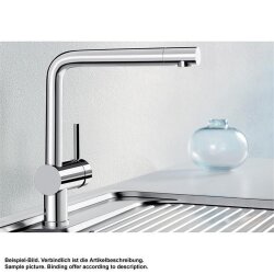 BLANCO Küchenarmatur LINUS Einhebelmischer PVD Steel | Hochdruck