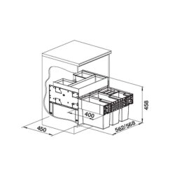BLANCO Einbau-Abfallsammler SELECT II 60/4 Orga