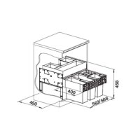 BLANCO Einbau-Abfallsammler SELECT II 60/4 Orga