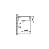 BLANCO Einbaubecken SUPRA 500-IF/A Edelstahl Bürstfinish