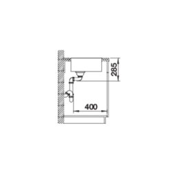 BLANCO Einbaubecken SUPRA 400-IF Edelstahl Bürstfinish