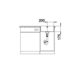 BLANCO Einbaubecken SUPRA 400-IF Edelstahl Bürstfinish