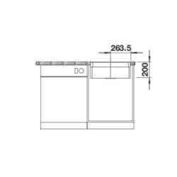 BLANCO Einbaubecken ETAGON 500-F Silgranit, flächenbündig einbaubar | InFino Ablauf