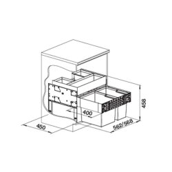BLANCO Einbau-Abfallsammler SELECT II 60/2 Orga