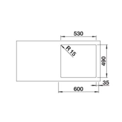 BLANCO Einbauspüle SOLIS 500-IF/A Edelstahl Bürstfinish