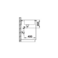 BLANCO Einbauspüle SOLIS 400-IF/A Edelstahl Bürstfinish