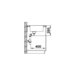 BLANCO Einbauspüle SOLIS 400-IF Edelstahl Bürstfinish