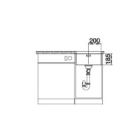 BLANCO Unterbaubecken SOLIS 400-U Edelstahl Bürstfinish
