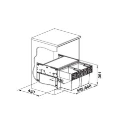 BLANCO Einbau-Abfallsammler SELECT II Compact 60/2