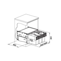 BLANCO Einbau-Abfallsammler SELECT II 60/4