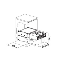 BLANCO Einbau-Abfallsammler SELECT II 60/2
