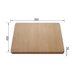 BLANCO Holzschneidbrett aus Buche 432x352