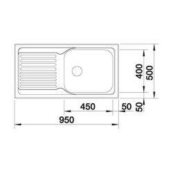 BLANCO Einbauspüle TIPO XL 6 S Edelstahl Naturfinish