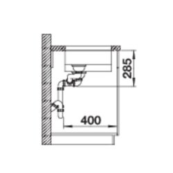 BLANCO Unterbaubecken SOLIS 340/180-U Edelstahl Bürstfinish