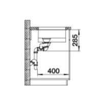 BLANCO Unterbaubecken SOLIS 340/180-U Edelstahl Bürstfinish