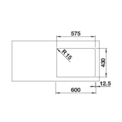 BLANCO Einbaubecken SOLIS 340/180-IF Edelstahl Bürstfinish