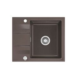 Systemceram Einbauspüle KeraDomo Genea 60 F flächenbündig einbaubar Handbedienung Standard Siena 65