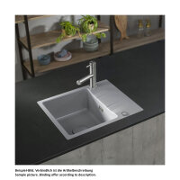 Systemceram Einbauspüle KeraDomo Genea 60 F flächenbündig einbaubar Handbedienung Standard Siena 65