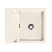 Systemceram Einbauspüle KeraDomo Genea 60 F flächenbündig einbaubar Handbedienung Sonder Magnolie 10 (glänzend)