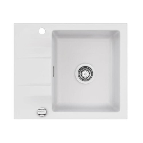 Systemceram Einbauspüle KeraDomo Genea 60 F flächenbündig einbaubar Handbedienung Sonder Satin 20