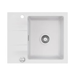 Systemceram Einbauspüle KeraDomo Genea 60 F flächenbündig einbaubar Handbedienung Sonder Satin 20