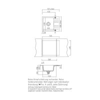 Systemceram Einbauspüle KeraDomo Genea 60 F flächenbündig einbaubar Handbedienung Sonder Satin 20
