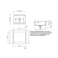 Systemceram Einbauspüle KeraDomo Kara 57 F/o flächenbündig einbaubar Handbedienung Standard Polar 13