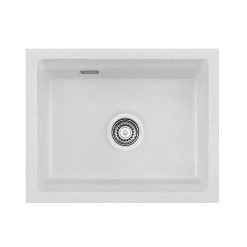 Systemceram Unterbauspüle KeraDomo Kara 50 U/g (mit geschliffener Oberseite) Handbedienung Sonder Satin 20