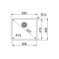 Franke Einbauspüle Box BXX 210/110-50 Edelstahl