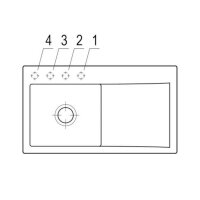 Villeroy & Boch Einbauspüle Subway Style 50 Becken links Handbedienung Classicline i4 Graphite